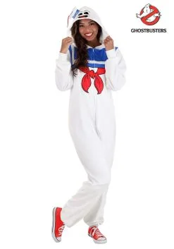 BigWan Apparel Co. Adult Stay Puft Marshmallow Man Costume Onesie