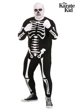 Fun Costumes Plus Size Authentic Karate Kid Skeleton Suit For Adults
