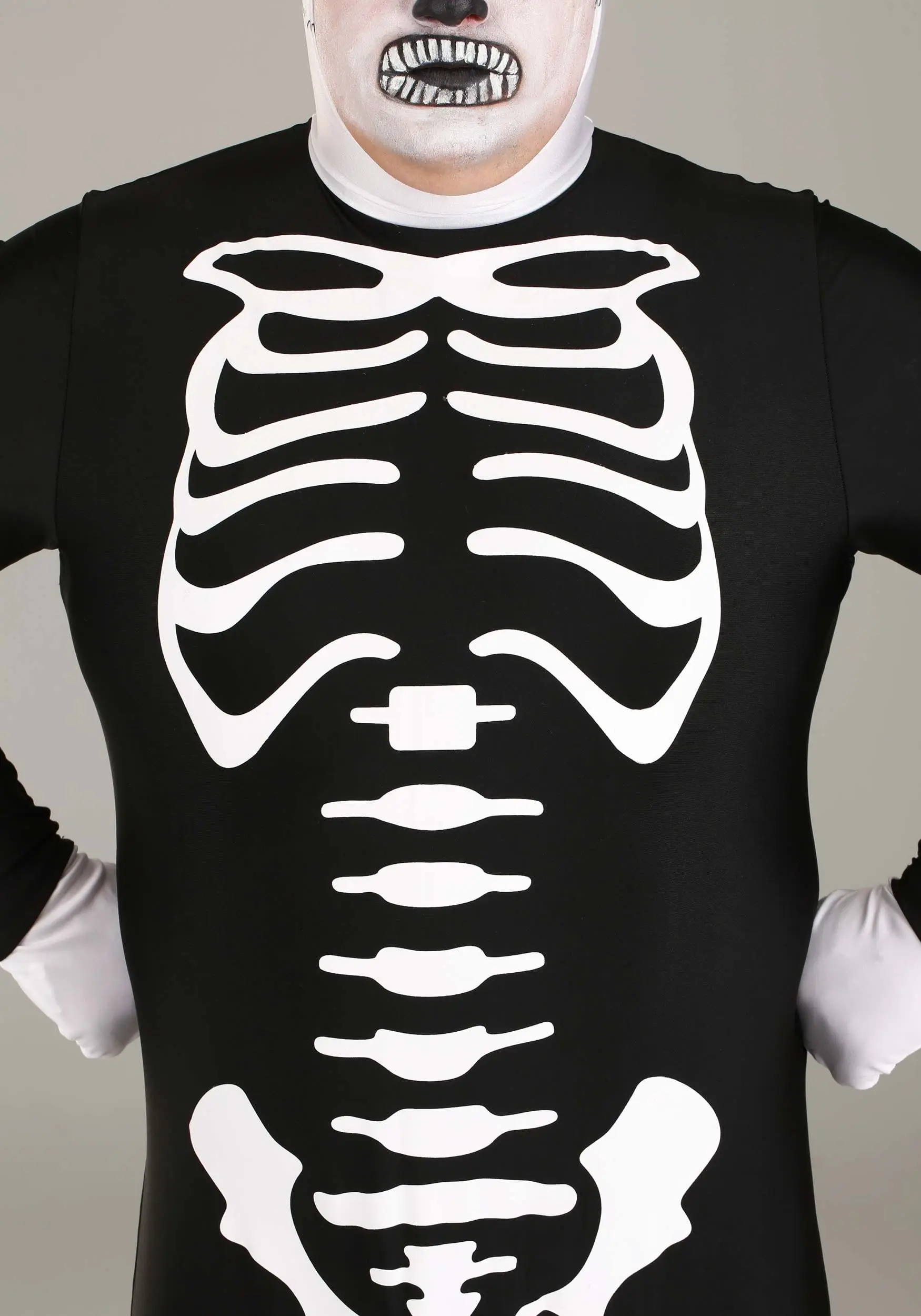 Fun Costumes Plus Size Authentic Karate Kid Skeleton Suit For Adults - Image 3