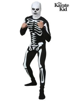 Fun Costumes Plus Size Adult Karate Kid Skeleton Suit Costume