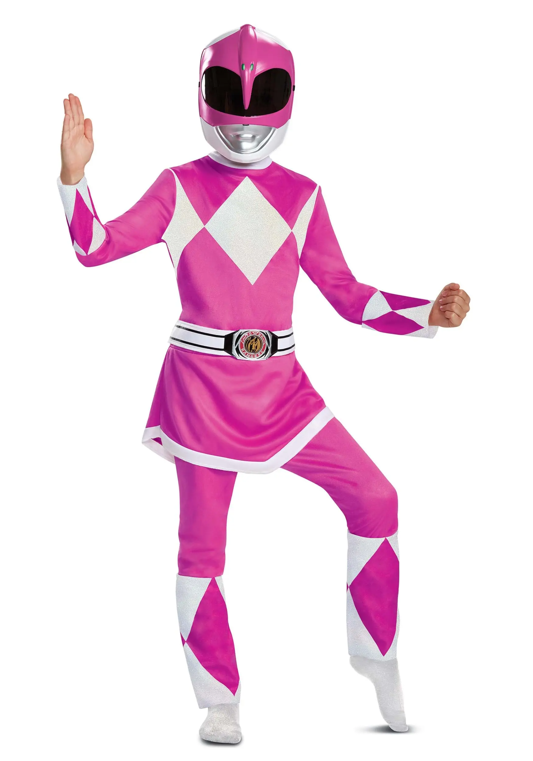Disguise Girl's Pink Ranger Power Rangers Costume - Image 4