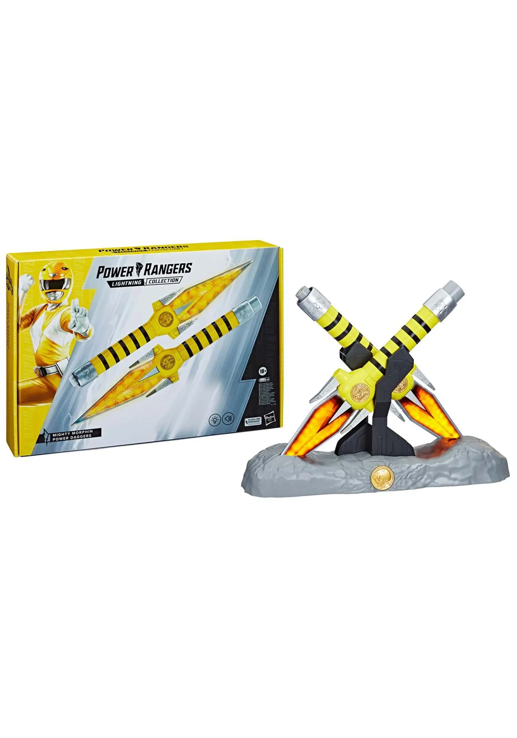 Hasbro Power Rangers Lightning Collection Mighty Morphin Yellow Ranger Power Daggers Prop Replica - Image 7