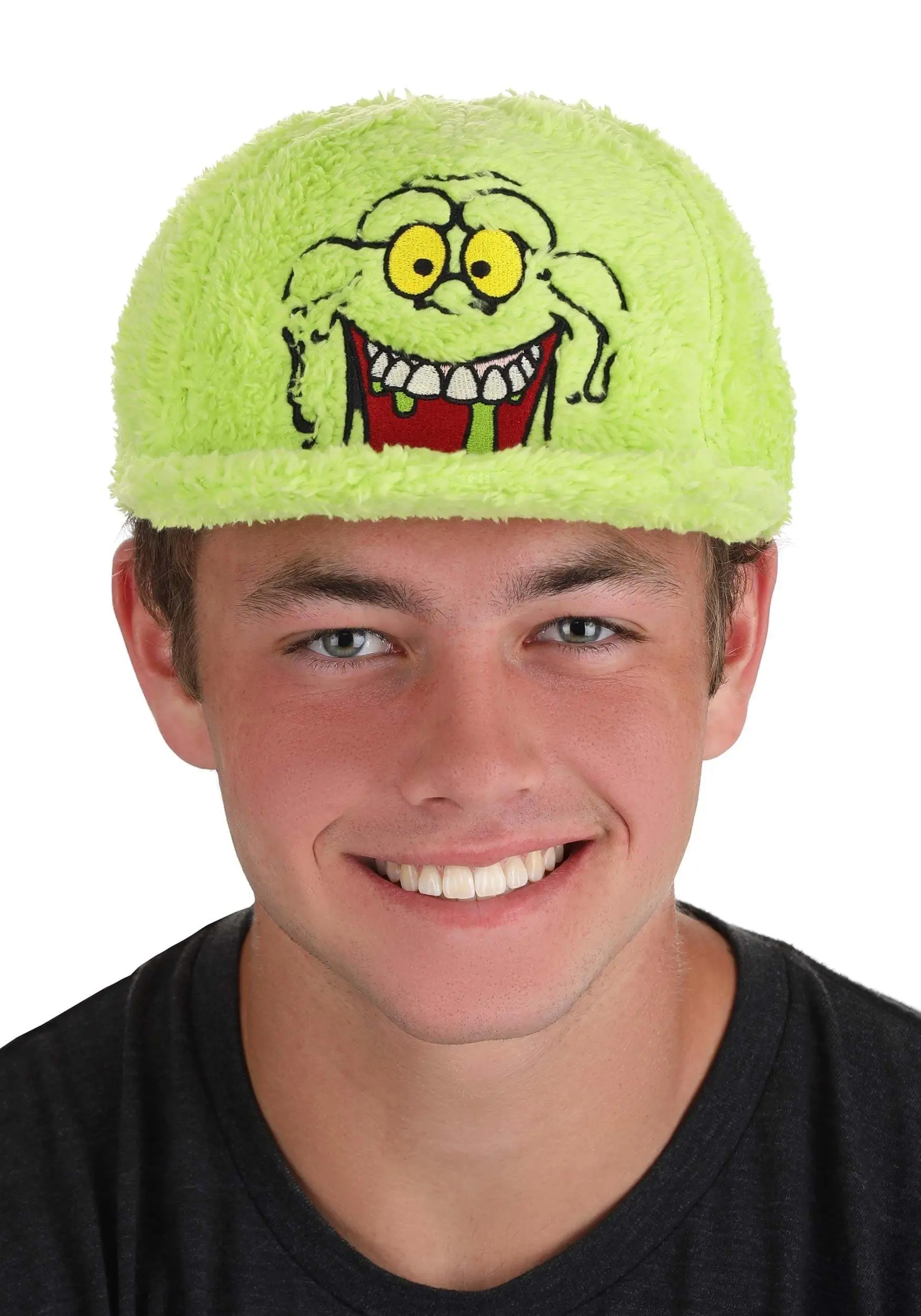 Elope Ghostbusters Slimer Flat Bill Fuzzy Cap - Image 2