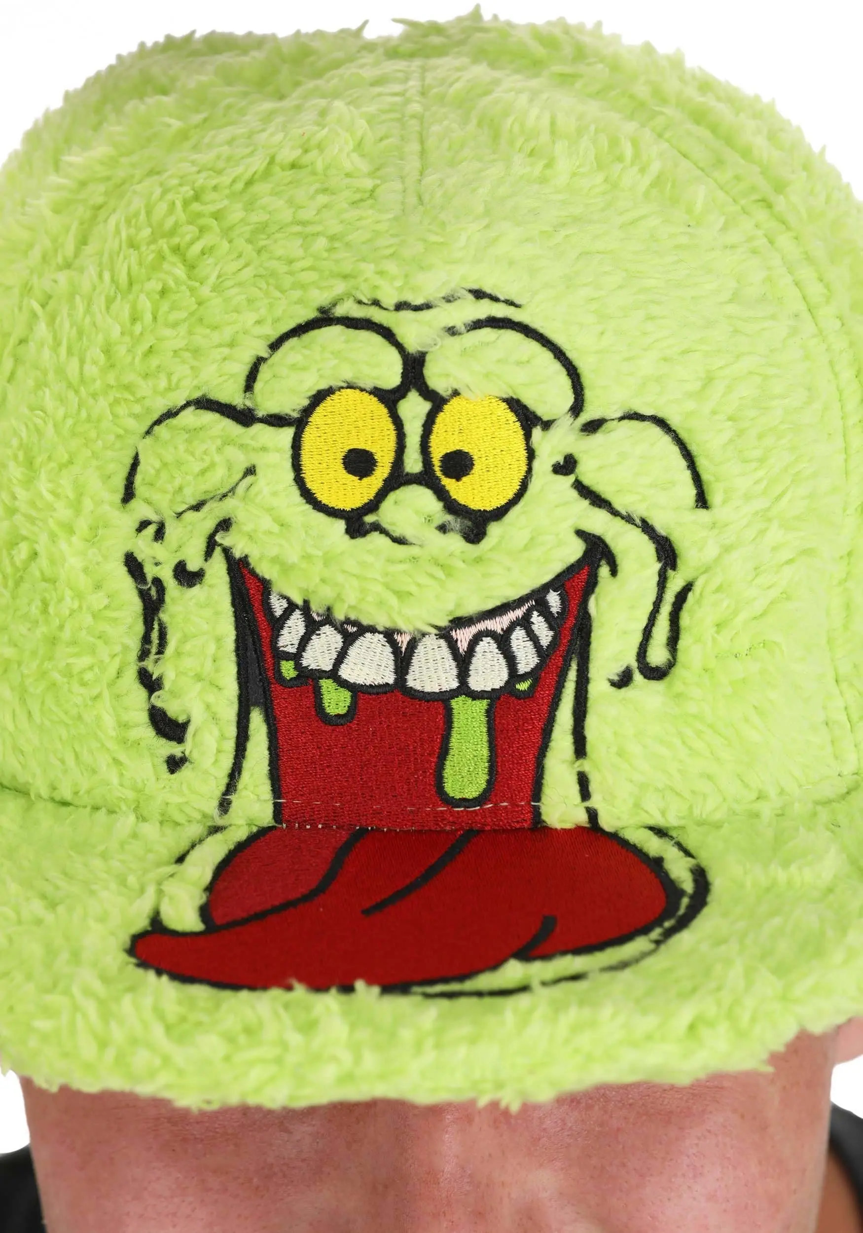 Elope Ghostbusters Slimer Flat Bill Fuzzy Cap - Image 3