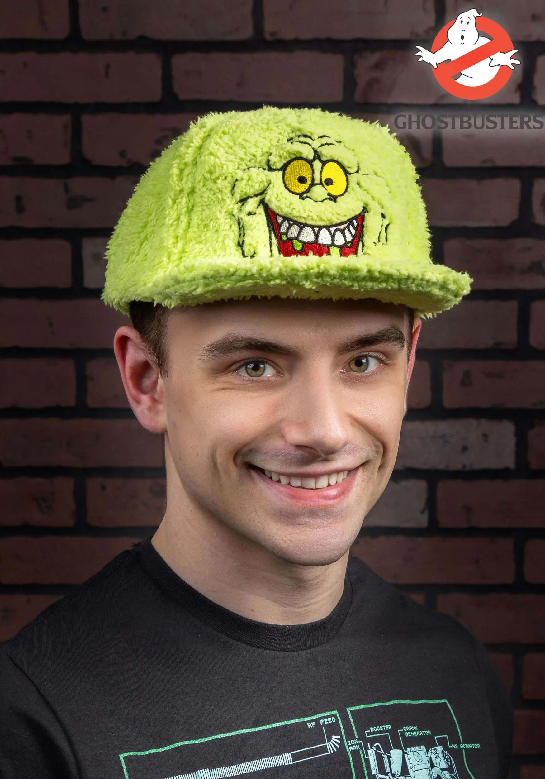 Elope Ghostbusters Slimer Flat Bill Fuzzy Cap